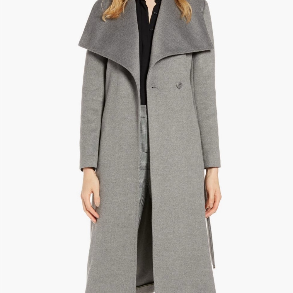 Ted Baker Wide Collar Brushed Wrap Coat – Size 3 - Picture 5 of 7